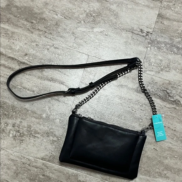 Maurice’s Black Crossbody Bag with Chain Strap NWT - Picture 1 of 9
